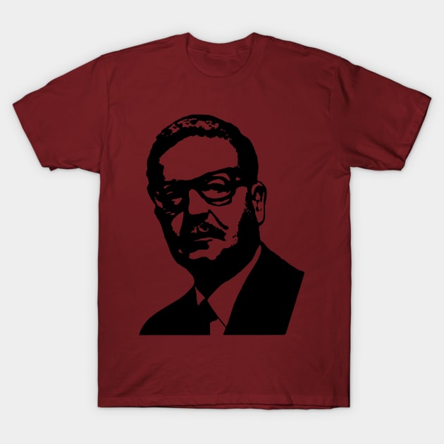 Salvador Allende Silhouette - Chilean Socialist, Leftist, Marxist T-Shirt by SpaceDogLaika